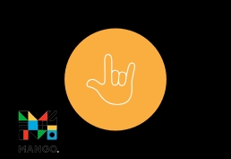 black background with yellow central circle