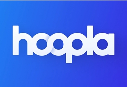 blue background with white text