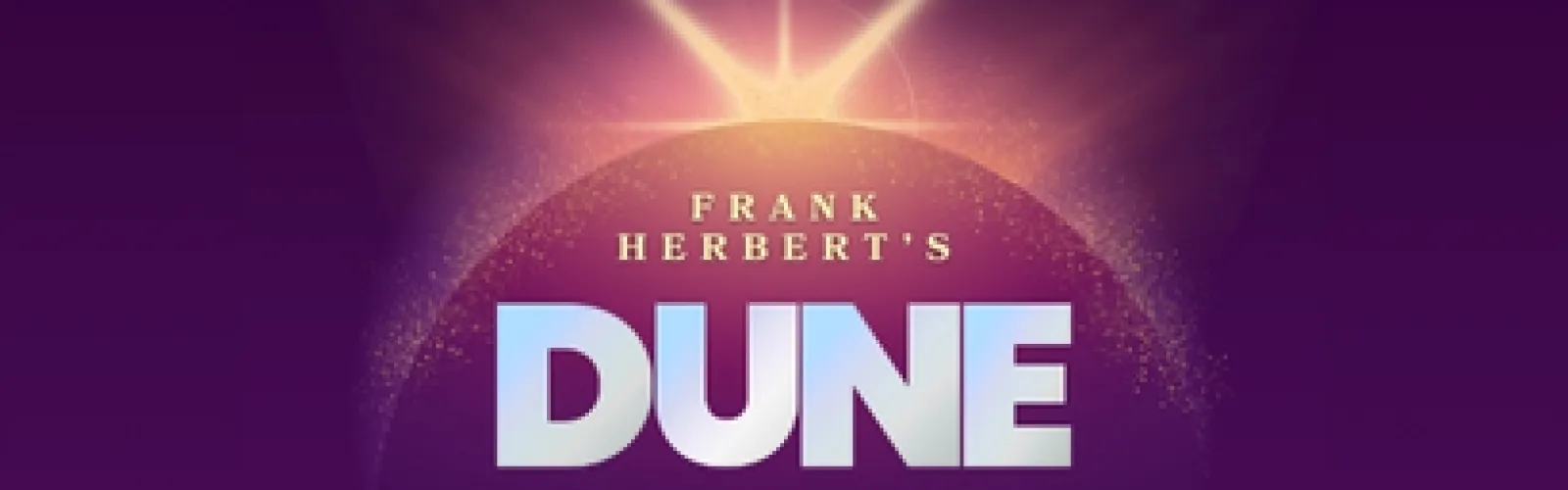 purple background with dark planet being crested by a sunrise