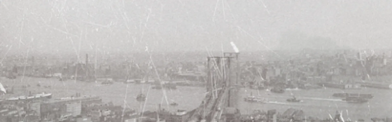 Aged landscape of city with scratched and blotches 