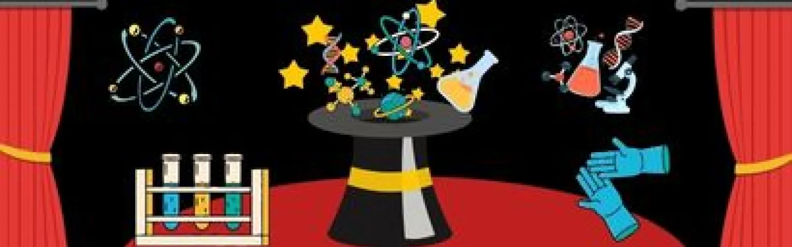 A magic show with science instruments