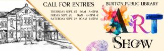 tan background with colorful letters reading Art Show 2025